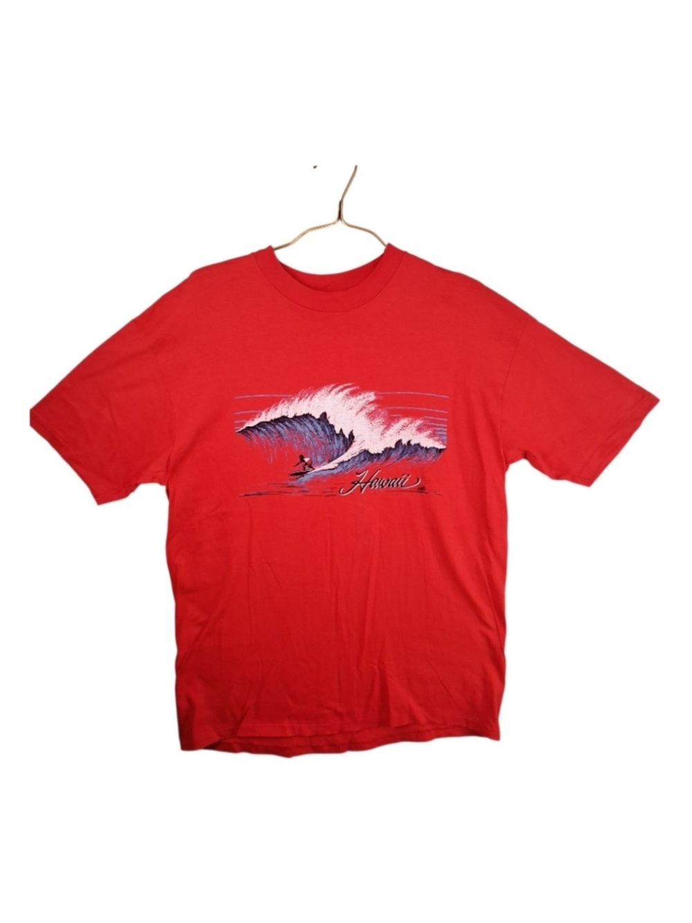 VTG 1983 Hanes Beefy Tee Mens XL (46-48) Red Hawaii Souvenir Cotton USA Shirt